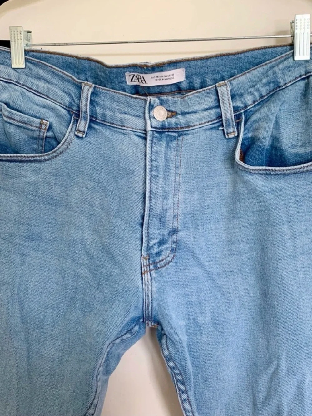 💫3/$20 Zara Men's Slim Straight Jeans - Light Blue Wash